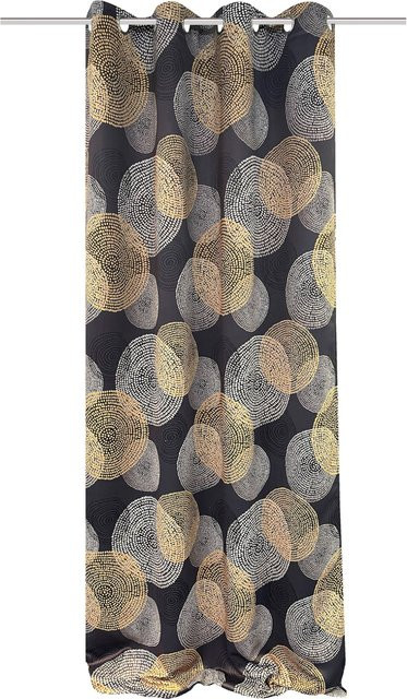 Verdunklungsschal Heine Home aus Polyester mit Ösen, Anthrazit und Schwarz, B: 135 cm, H: 245 cm - Bild 1