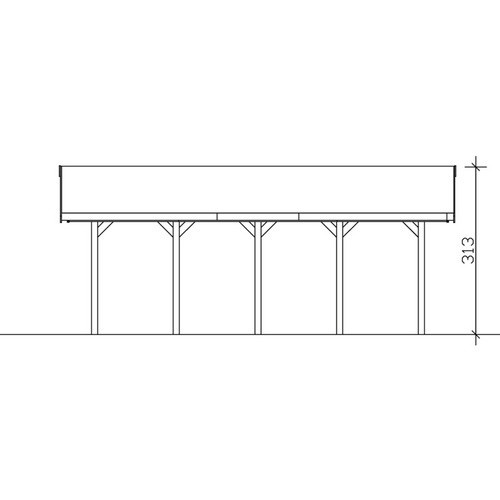 SKANHOLZ Carport Wallgau in Grün, B/T: 380 x 750 cm, Firsthöhe: 313 cm, imprägniert - Bild 2