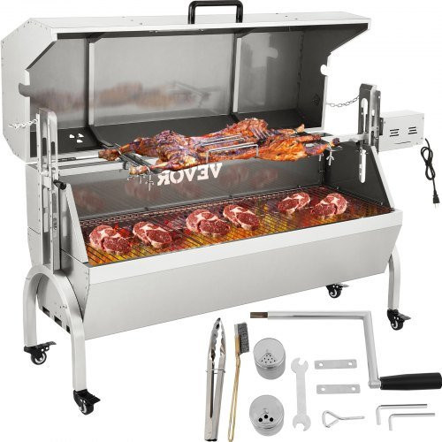 VEVOR Lamb Rotisserie Grill aus Edelstahl mit 40W Motor und verstellbarer Höhe für Barbecue und Camping - Bild 1