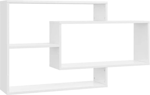 vidaXL Wandregale Hochglanz Weiß aus Holzwerkstoff B/H/T: 104 x 20 x 58,5 cm - Bild 1