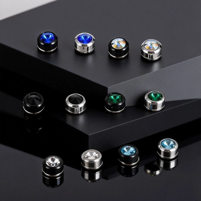 prjewel Ohrclips, Edelstahl, Zirkon, Herren - Bild 1