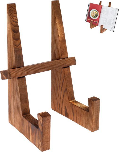Willstar Holzplattenständer für Desktop als Display für Rezeptbücher, CD-Schallplatten und Fotorahmen zur Heimdekoration - Bild 1