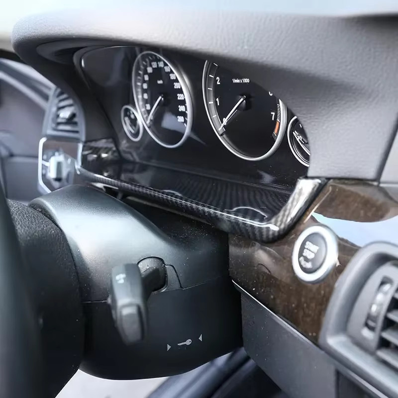 Dashboard Tacho Display Abdeckung in Carbon Stil für BMW 5er F10 (2011-17) von owntycar, Schwarz - Bild 4