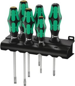 Wera Kraftform Plus Lasertip Schraubendrehersatz mit Rack, 6-teilig, mehrfarbig - Bild 1