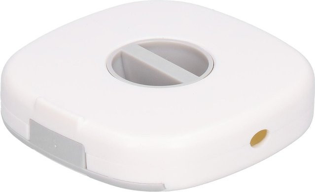 OutsideWorld Drehbarer Datenkabel-Organizer mit Telefonhalterung und Ladekabel-Aufwickler in Weiß - Bild 1