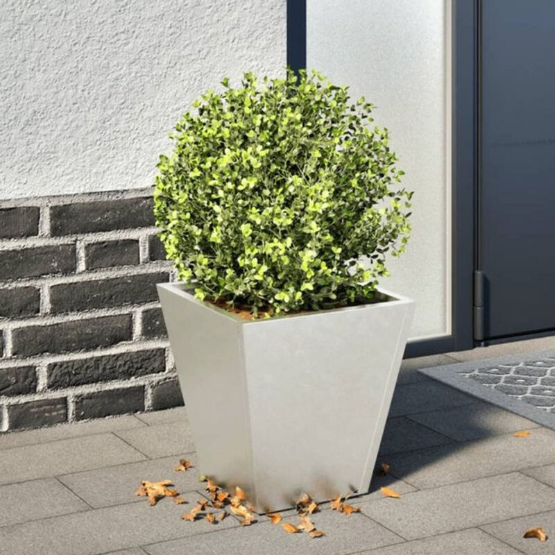Pflanzkübel Vidaxl aus Edelstahl in Grau, quadratisch, B/T/H: 30 x 30 x 30 cm - Bild 1