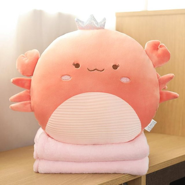 Yiran Health & Beauty Squishy Krabben Plüschkissen, Unterwassertier, 58cm - Bild 1