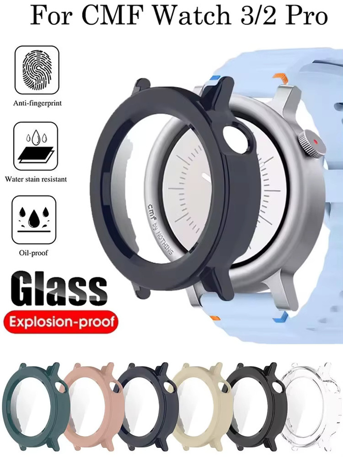 Nothing CMF Watch Pro 2 Schutzset mit Displayfolie und Stoßstangenabdeckung in Grün - Bild 5
