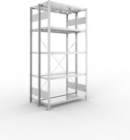 META Steckregal S3 CLIP 150 DGR verzinkt in Silber mit 10 Böden B/T/H: 200 x 100 x 30 cm - Bild 1