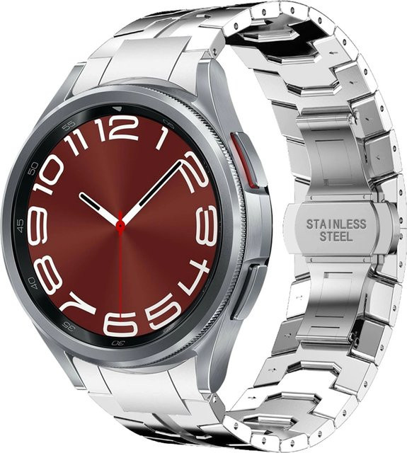 samusak Uhrenarmband Edelstahl, Silber, Unisex - Bild 1
