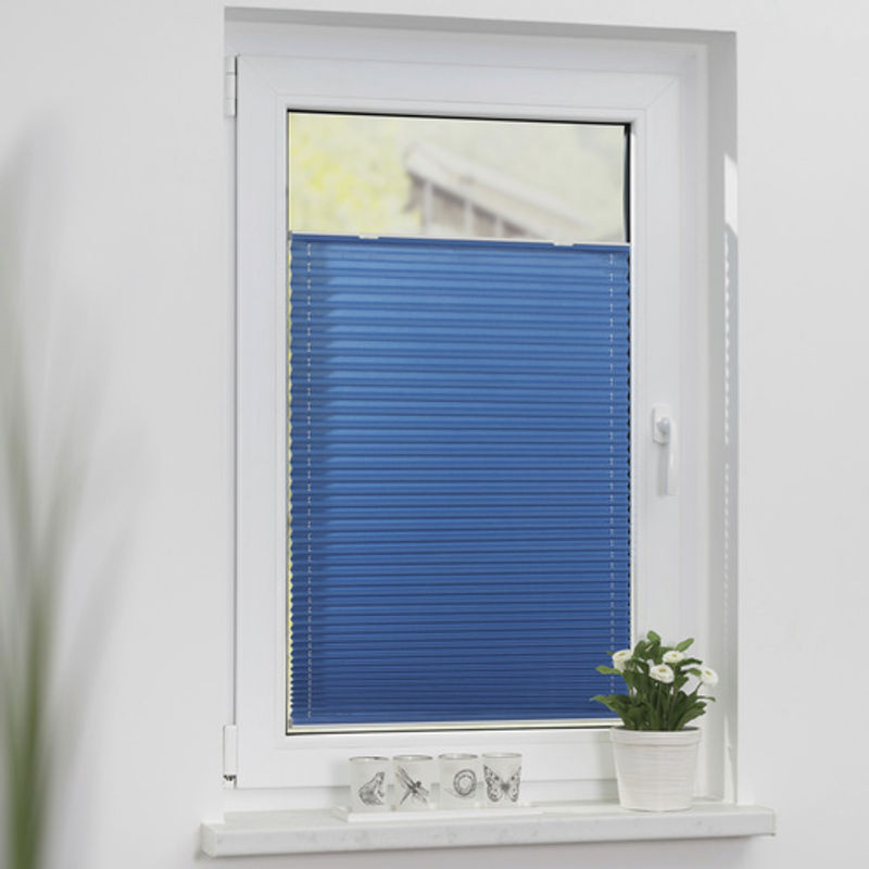 Lichtblick Plissee Haftfix, semi-transparent, blau, B: 55 cm, H: 130 cm - Bild 5