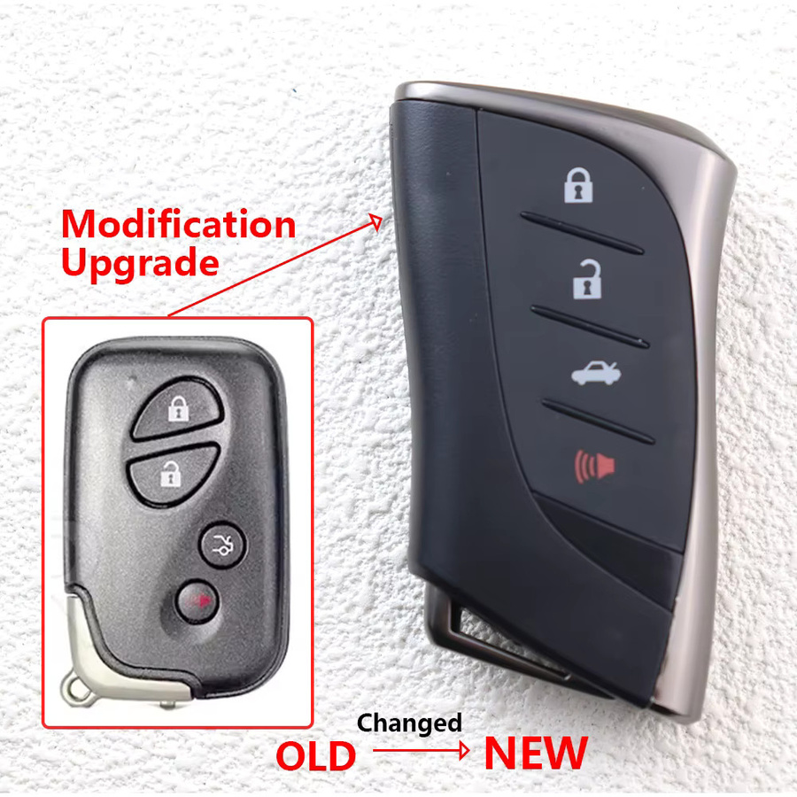 Upgrade Autoschlüsselgehäuse für Lexus in Schwarz für GS300 GS430 LS460 GS450h GS350 ES350 RX450H GX460 CT200 LS600h IS350 IS250 LX570 RX350 HS250h - Bild 1