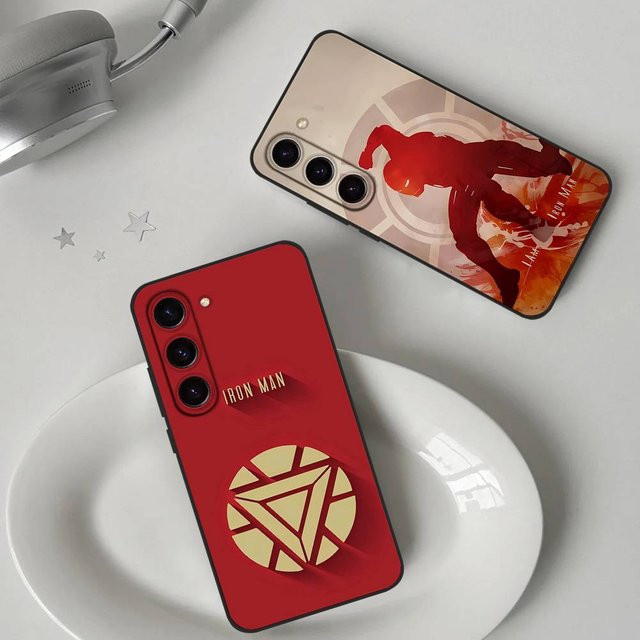 I-Iron Man Hero Soft Cover Handyhülle für Samsung Galaxy S21 S22 S23 S24 S25 S26 Ultra FE Plus 5G A52S in Rot - Bild 1