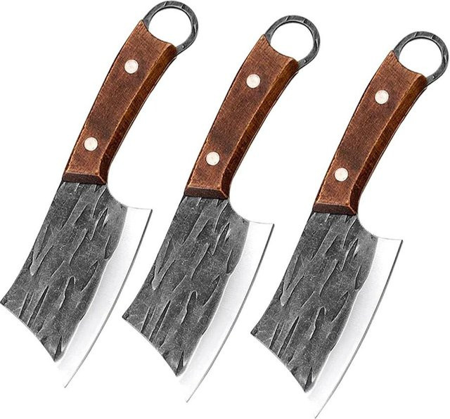 Handgefertigtes Fleischerbeil aus geschmiedetem Edelstahl mit Holzgriff von RW-Home Decoration in Silber - Bild 1