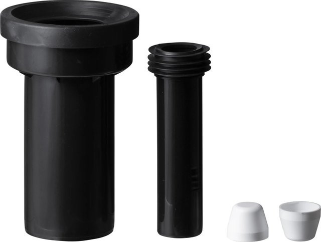 KÖRO Wand-WC Anschlussgarnitur 4-teilig in Schwarz, Durchmesser: 90 mm, Höhe: 220 mm - Bild 1