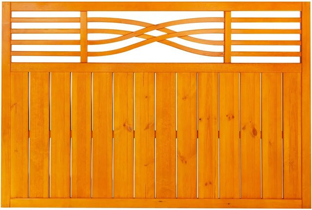 Vorgartenzaun Malaga von Andrewex aus Pinie in Braun, B/H: 120 x 180 cm - Bild 1