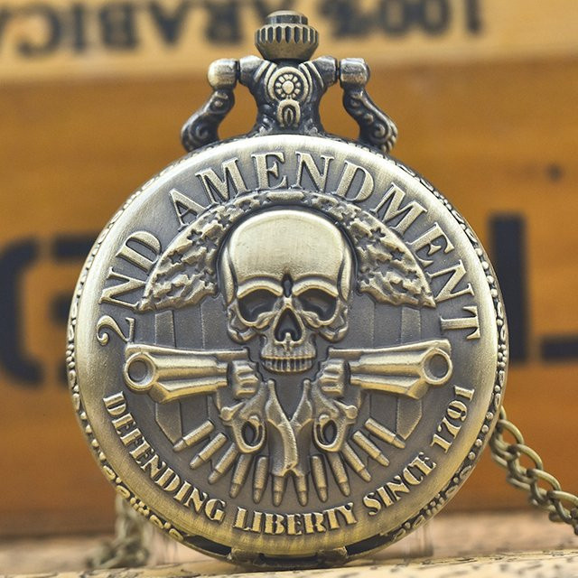 Wecin Halskettenanhänger Taschenuhr, Quarz, Messing, Unisex - Bild 1