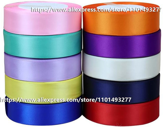 Lucky Bay Satinband aus Polyester für DIY Dekorationen, Rollenlänge: 18,28 m, erhältlich in verschiedenen Breiten: 9 mm, 16 mm, 25 mm, 38 mm, 50 mm, Mehrfarbig - Bild 1