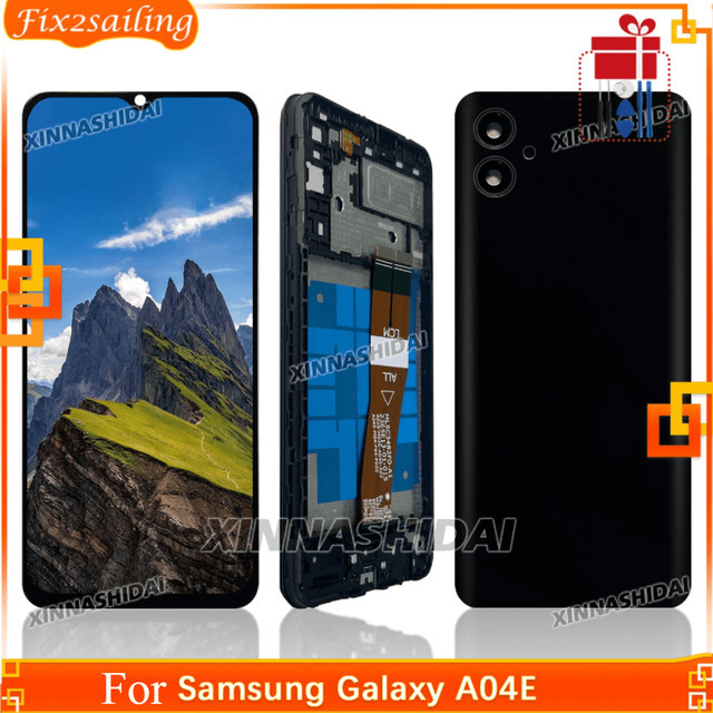Samsung Galaxy A04E LCD Display Baugruppe mit Touchscreen und Digitizer in Schwarz - Bild 1