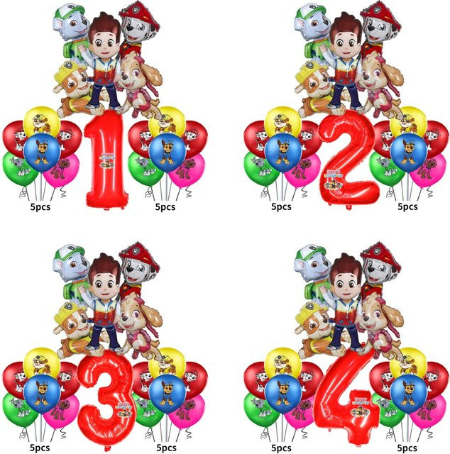 Paw Patrol Aluminiumfolienballon für Kindergeburtstage und Themenpartys, mehrfarbig - Bild 1