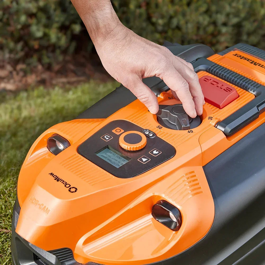 LawnMaster AMD18i-800 Plus Kombi-Set MX 24V Mähroboter mit App-Steuerung und kabellosem Rasentrimmer in Orange - Bild 4