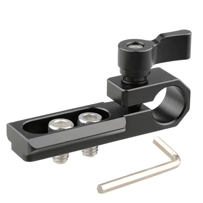 CAMVATE Universal 15mm Rod Clamp mit NATO Sicherheitsschiene und 1/4"-20 Schrauben in Schwarz für DSLRs und GH5 - Bild 2