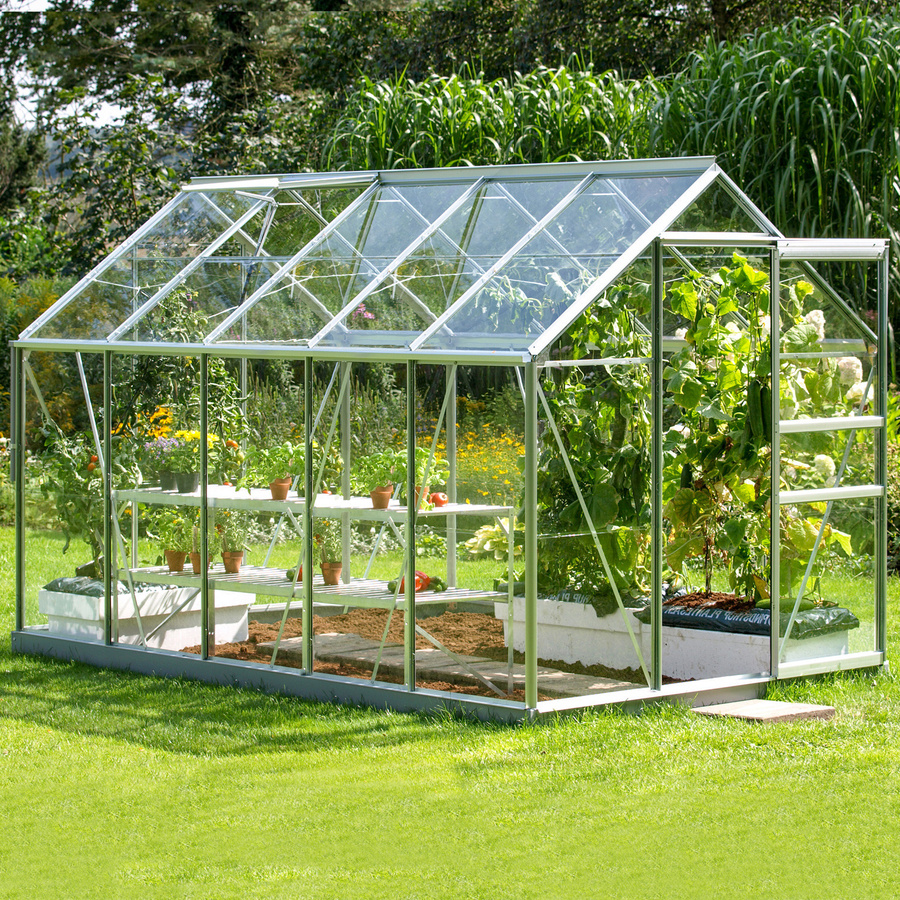 Vitavia Gewächshaus Planet 6200 mit ESG-Glas und Aluminium-Rahmen in Silber, B: 195 cm, T: 321 cm, H: 207 cm - Bild 4