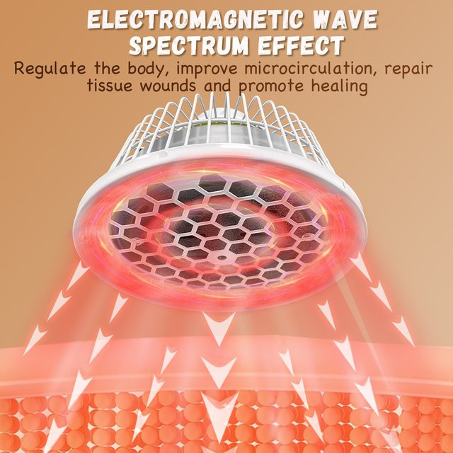 TDP Infrarot-Therapielampe Rotlichttherapiegerät, Rot, Weiß - Bild 1