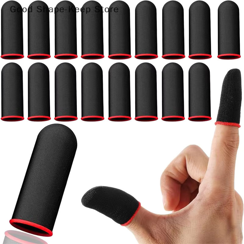 20 Stück Anti-Schweiß Gaming-Fingerlinge für Touchscreen-Handys in Schwarz und Rot - Bild 2