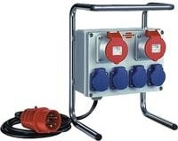 Brennenstuhl CEE Stromverteiler BKV 2/4 G IP44 6-fach Steckdosenleiste 400V 16A Schwarz/Blau/Rot/Silber Länge: 2 m - Bild 1