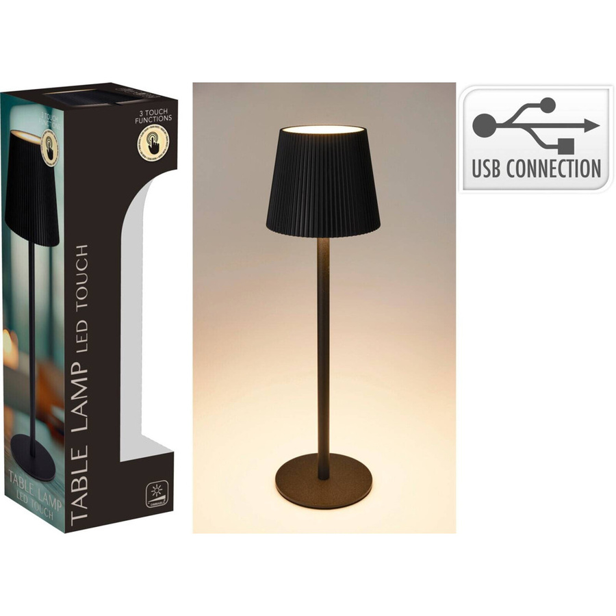 ML-Design LED Tischlampe kabellos mit Touch und Dimmfunktion, Schwarz, Höhe: 36 cm, Durchmesser: 10 cm - Bild 3