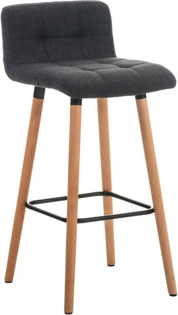 DELUKE Barhocker GITOR mit Lehne, Stoff Dunkelgrau, B/T/H: 42 x 49 x 94 cm - Bild 1