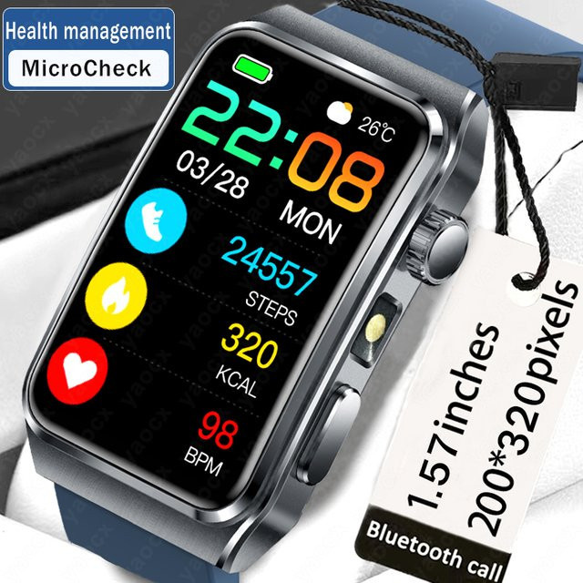 yaocx Smartwatch, Blau, Silikon, Unisex - Bild 1
