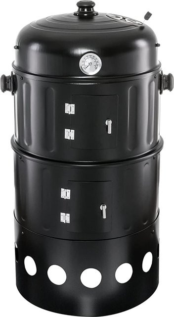 HTI-Living Smoker BBQ Holzkohlegrill mit Thermometer - Bild 1