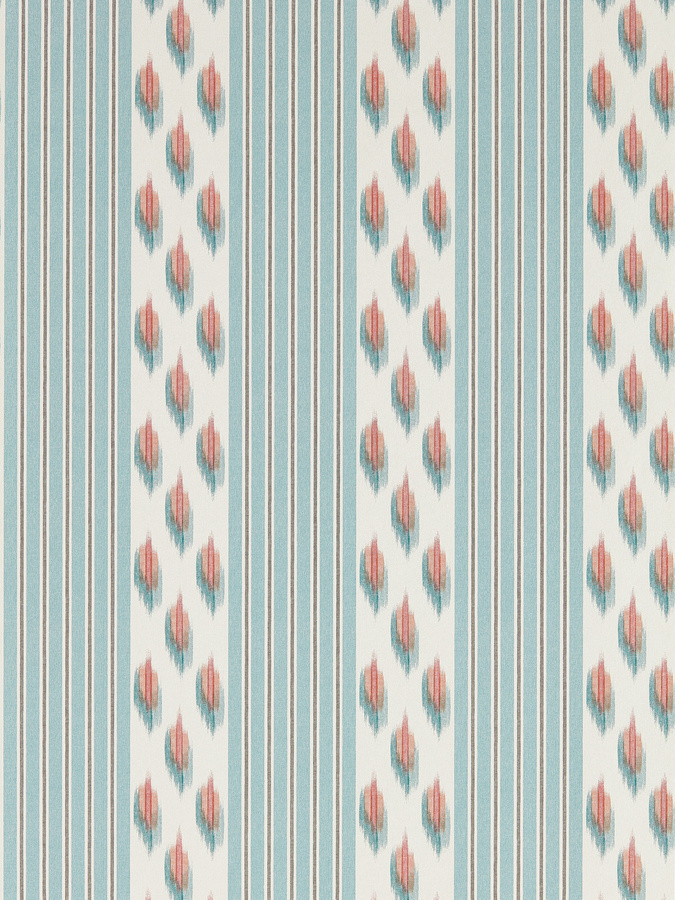 Sanderson Tapete Musafir Vlies mit abstraktem Ethnic-Muster in Mineral und Coral - Bild 1