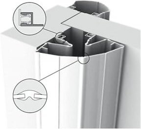 Ellen Finprotect Plus 9090 Kunststoff-Fensterprofil zum Schrauben in Weiß, Länge: 250 cm - Bild 1
