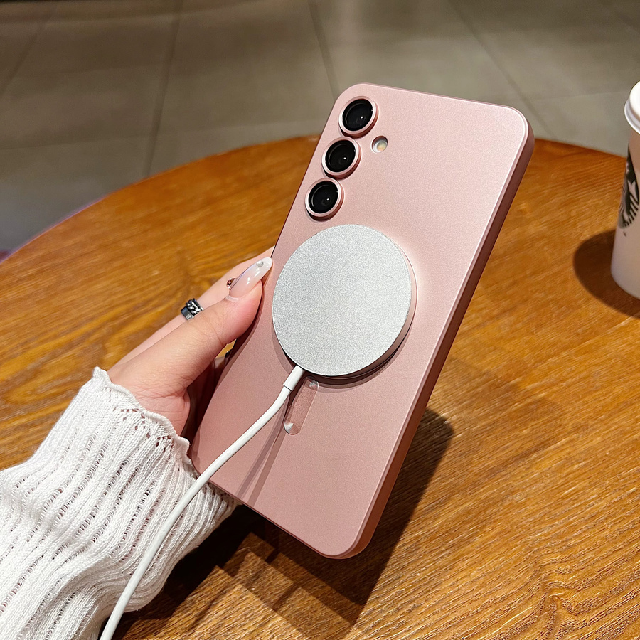 Matte Objektivschutzhülle mit MagSafe für Samsung Galaxy A-Serie in Blau - Bild 1