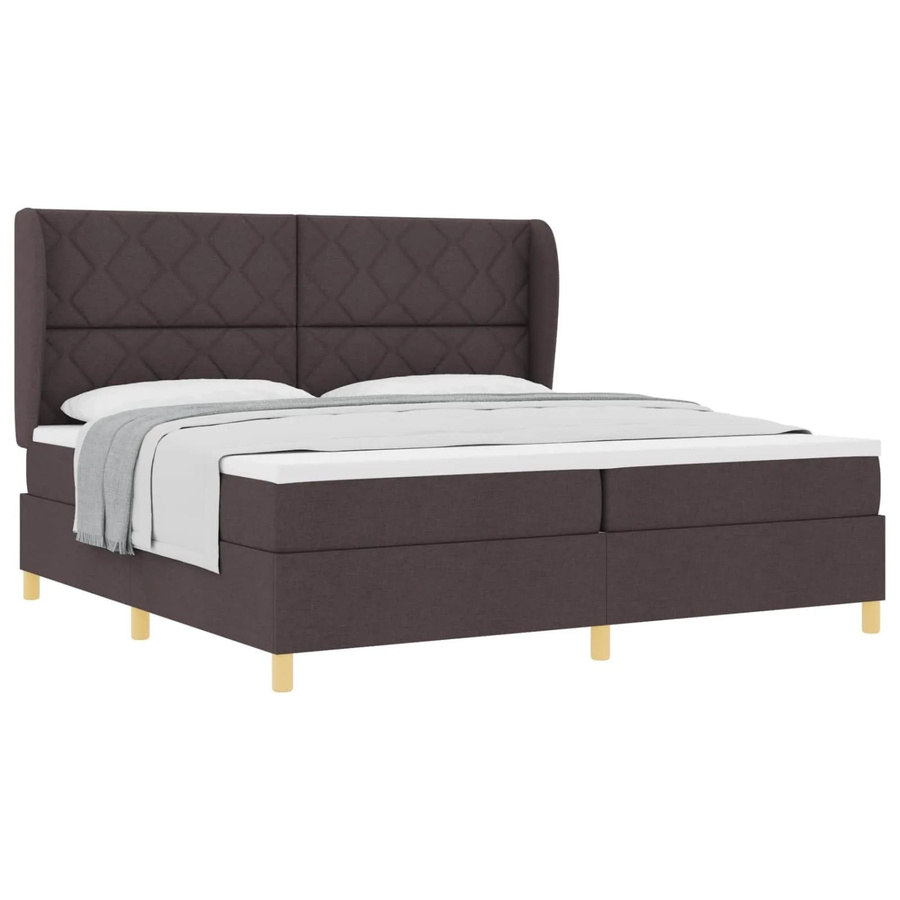 vidaXL Boxspringbett mit Matratze in Braun, B/T/H: 90 x 190 x 50 cm - Bild 2