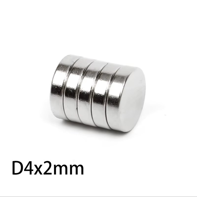 Scheibenmagnete Set in Silber für Heimwerker und Hobbyprojekte, verschiedene Größen: 5 x 3 mm und 4 x 2 mm - Bild 1
