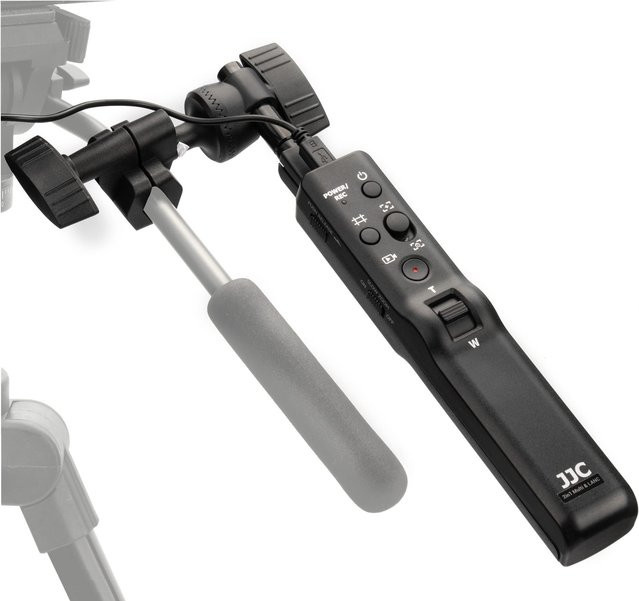 JJC Multifunktionale Videokamera-Fernbedienung mit Schwenkarm für Sony, Schwarz, inklusive 2 Verbindungskabel mit Zoom-Funktion und Multi-Terminal sowie LANC Unterstützung - Bild 1