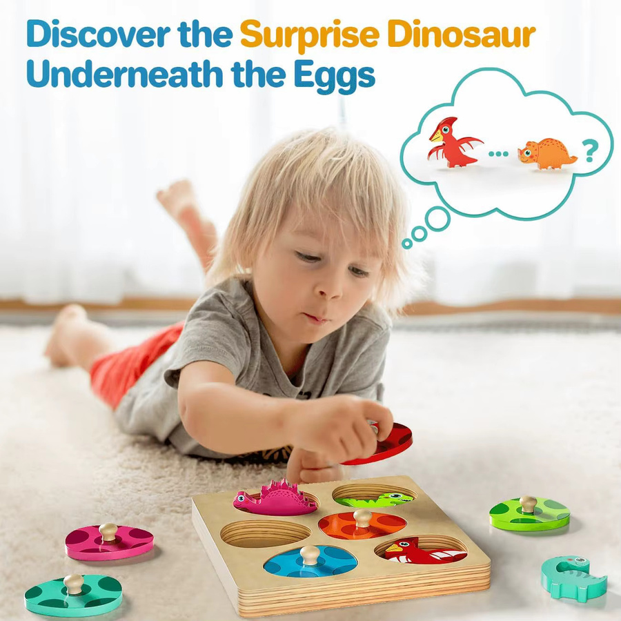 BizyKoady Dinosaurier-Match-Eier, Holzpuzzles, Dinosaurier, Holz - Bild 2