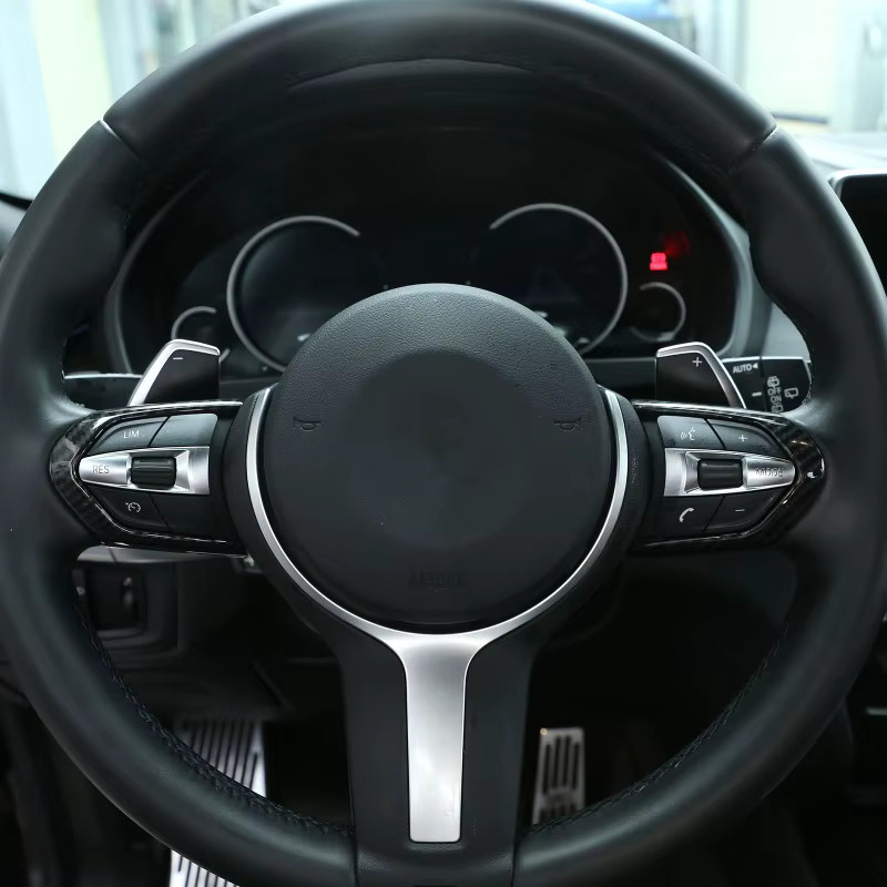 Suetlcoity ABS Carbon Faser Lenkrad Rahmen Trim für BMW M-Sport Modelle in Schwarz - Bild 3