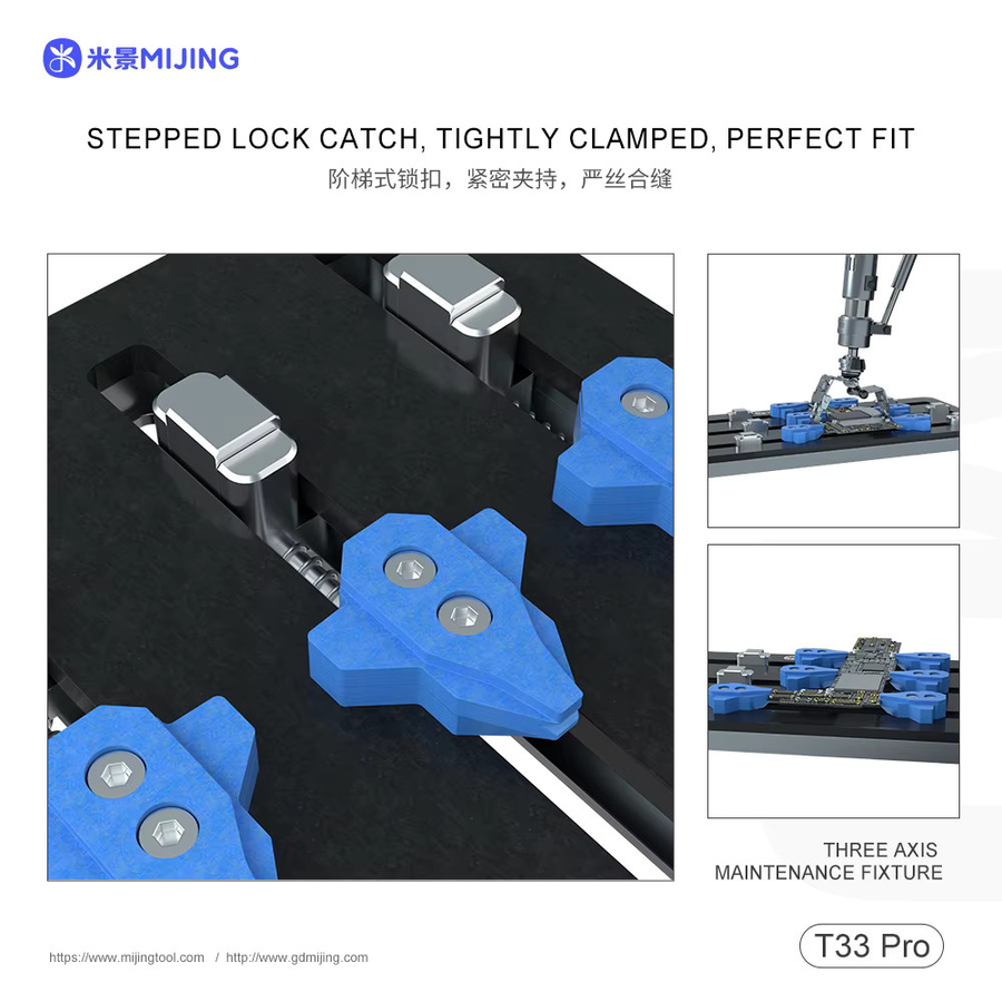 Mijing T33 Pro Multifunktions-Drei-Achsen-Reparaturvorrichtung in Blau für Mobiltelefon, Computer, Motherboard, PCB und IC - Bild 4