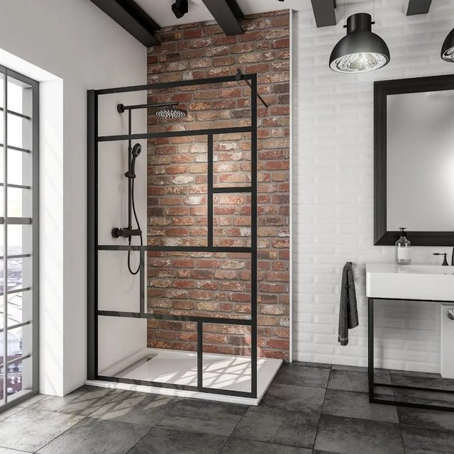 Schulte Walk-In Duschwand Alexa Style 2.0 Ecke, Schwarz, B/H: 120 x 200 cm - Bild 1