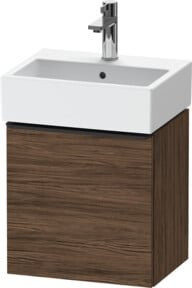 Duravit Waschtischunterschrank D-Neo Wandhängend mit 1 Tür in Nussbaum Matt, B/T/H: 43,4 x 32,2 x 44 cm - Bild 1