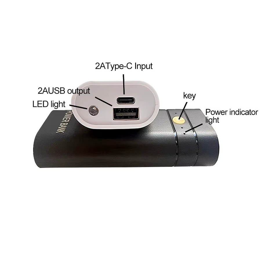 Aideepen DIY Power Bank Gehäuse mit USB-A Ausgang aus Kunststoff in Schwarz oder Weiß - Bild 3