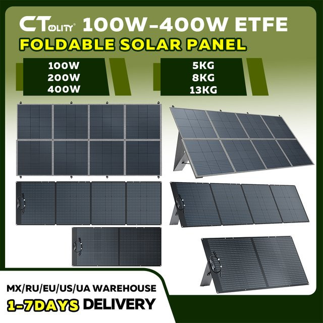 CTOLITY faltbares ETFE-Solarpanel als tragbares Solarladegerät für Camping und Outdoor, verschleißfest und wasserdicht - Bild 1