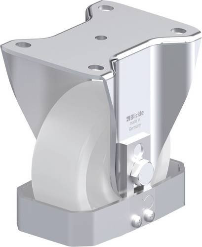 Blickle Stahlblech-Bockrolle BH-SPO 127K-FS in Weiß mit 125 mm Rad-Durchmesser und 750 kg Tragfähigkeit - Bild 1