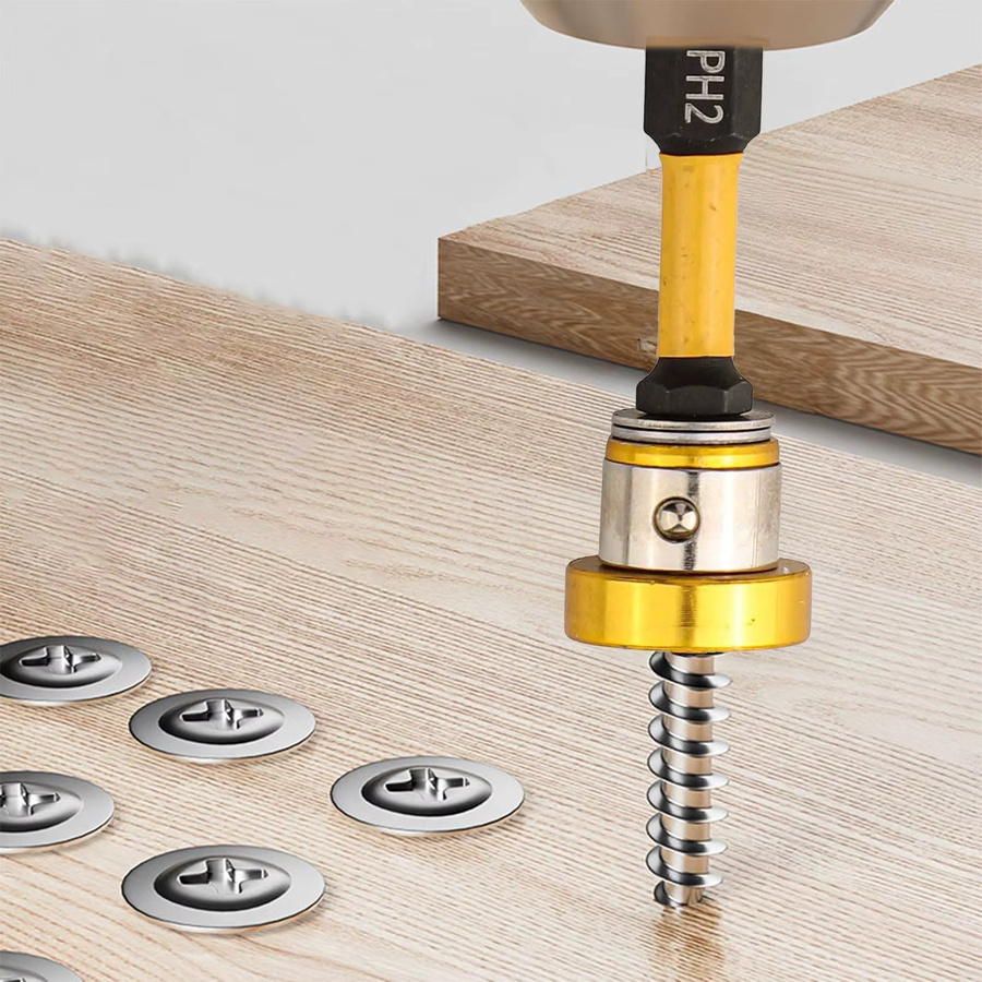Rafford 10 Stück magnetische Trockenbau-Schraubenfassungen mit 1/4 Zoll Sechskantschaft und 50 mm PH2-Bits zur Positionierung und Installation von Gipskartonschrauben - Bild 2