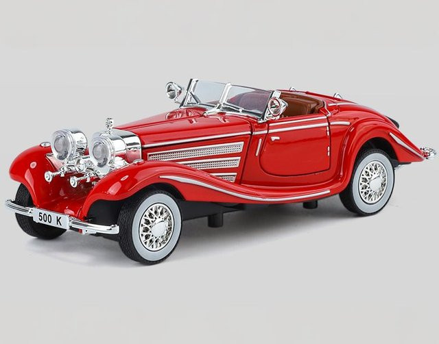 Linyi toy car Mercedes Benz 500K Cabrio Roadster, Modellauto, 1:32, Metall, ab 14 Jahren - Bild 1